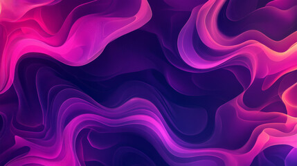 A bold background with dynamic gradient wavy shapes transitioning from deep purple to neon pink, forming a high-energy and eye-catching design.