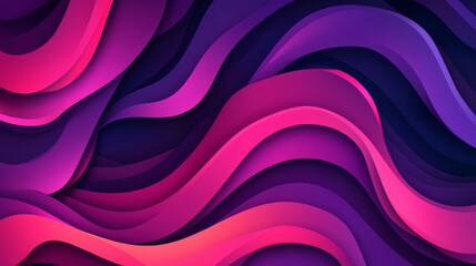A bold background with dynamic gradient wavy shapes transitioning from deep purple to neon pink, forming a high-energy and eye-catching design.