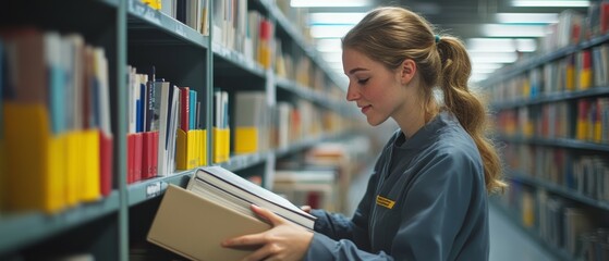 Efficient Librarians Organizing Returned Books with Care in Library Setting
