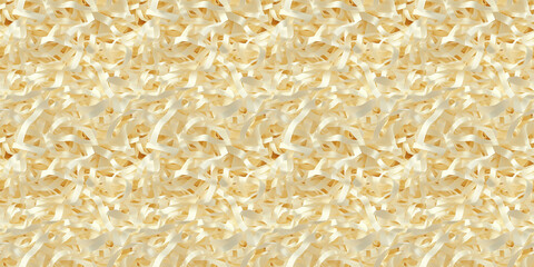 Obraz premium shredded paper filler in buttermilk color with thin, delicate strips, shredded paper filler texture background