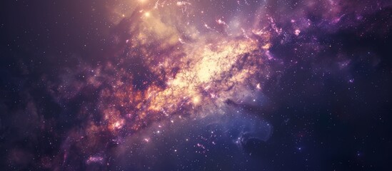 Obraz premium Mesmerizing Cosmic Dreamscape Soft Focused Romantic Nebula with Glowing Celestial Elements