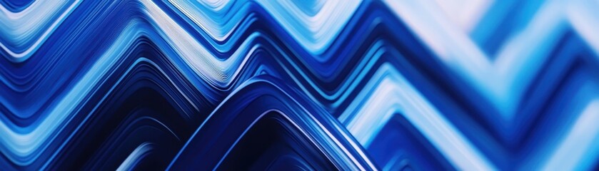 Abstract Blue and White Curved Lines Pattern