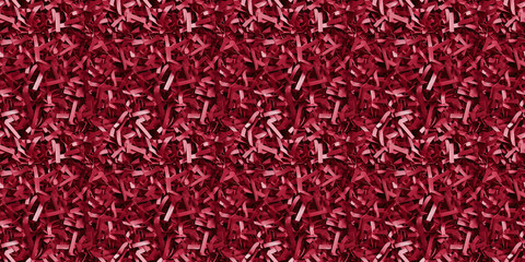 Naklejka premium shredded paper filler in dark red color with thin, delicate strips, shredded paper filler texture background