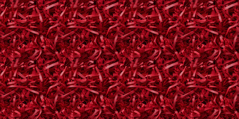 Fototapeta premium shredded paper filler in deep red color with thin, delicate strips, shredded paper filler texture background