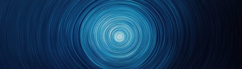 Abstract Blue Swirling Pattern with a Bright Center