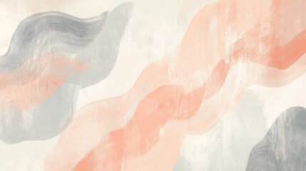 Fototapeta premium A hand-drawn backdrop featuring light pencil strokes forming abstract, irregular patterns in muted pastel tones of peach and gray, creating a gentle and artistic design.