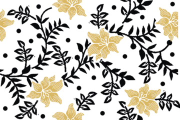 Gardinen Trendige Blumen Indonesian batik motifs with very distinctive, exclusive plant patterns. vector EPS 10  © Niyaska