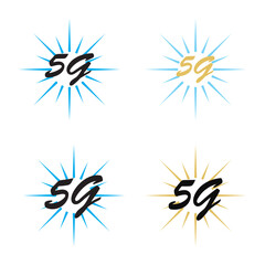 five g logo  vector illustrations