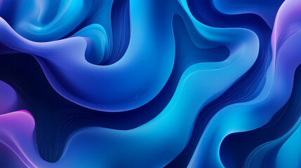 A vibrant background with fluid gradient wavy shapes in shades of electric blue and bright cyan, forming a modern and dynamic design.