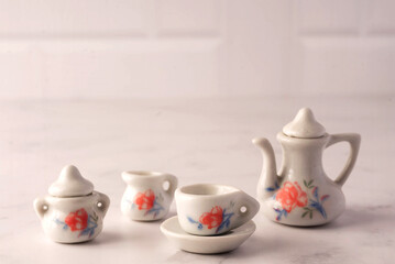 tea set on the table