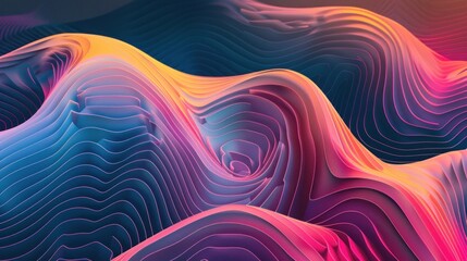 Colorful abstract waves with swirling patterns and vibrant energy create a dynamic and eye-catching design