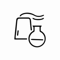 chemistry factory flask icon sign vector