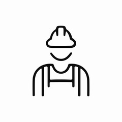 construction worker icon sign vector