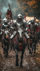 Medieval jousting tournament at a Renaissance fair