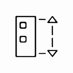 object size dimension icon sign vector