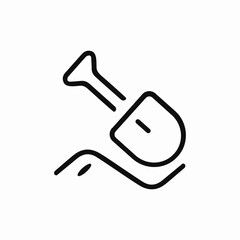 shovel sand icon sign vector