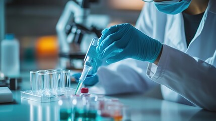 A clinical drug trial setting featuring researchers and participants engaged in the process, highlighting the importance of medical research and development.