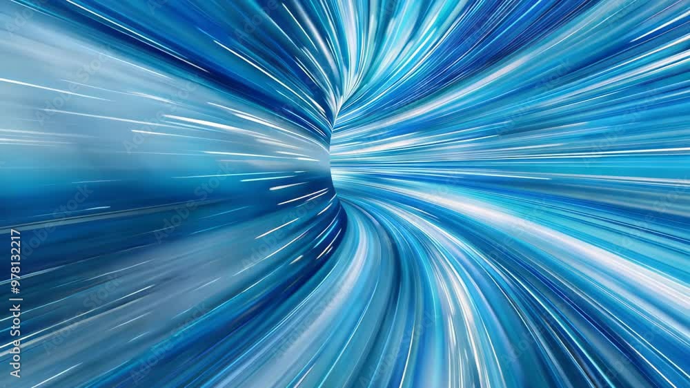 Poster abstract dynamic blue hues that evoke movement and depth. fluid patterns convey speed and energy, pe