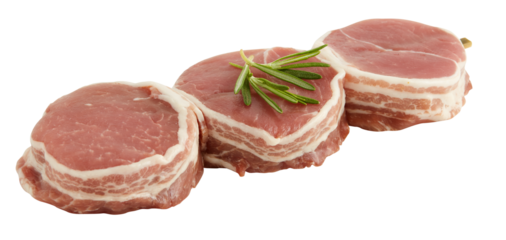 Bacon Wrapped Beef Fillet ound loaf on a stick