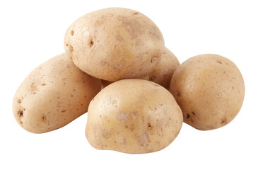 pile of fresh potatoes with peels