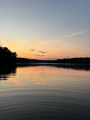 Serene Sunset on Lake
