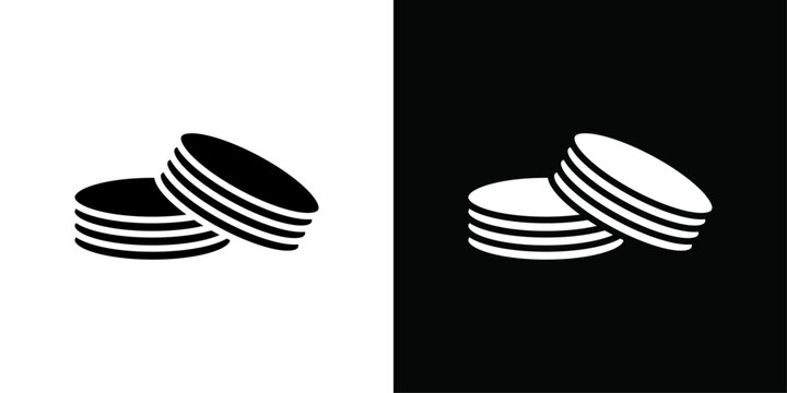 macarons icon Vector flat thin line illustration