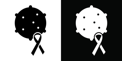 Oncology department icon Vector flat thin line illustration