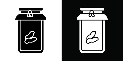 Peanut butter icon Vector flat thin line illustration