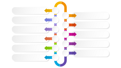 Modern infographic with 11 steps, process or options.
