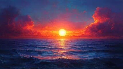 Sunset over the Ocean