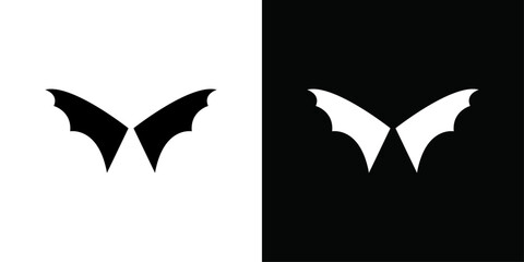 Wings icon Vector flat thin line illustration