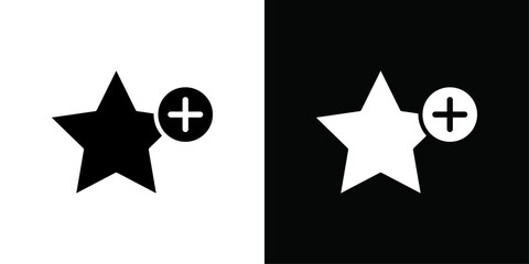 Add to favorite icon Vector flat thin line illustration