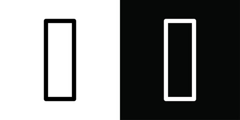 AUX cable icon Vector flat thin line illustration