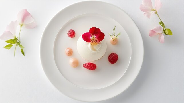 Avant Garde Fusion of Flavors and Ingredients Presented on a Delicate Dish