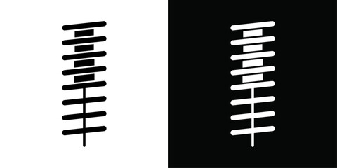 damper icon Vector flat thin line illustration