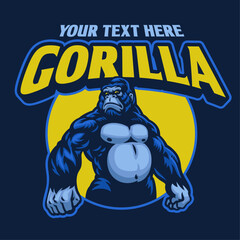 Angry Gorilla Mascot Illustration Vector