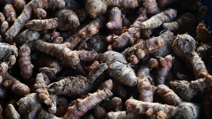 Turmeric pile. Focus selected