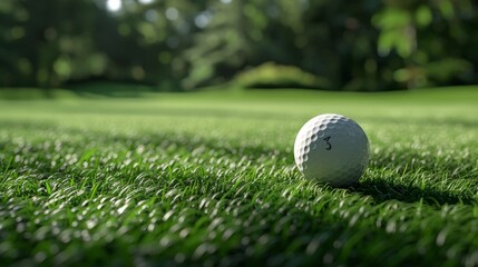 golf ball on the grass