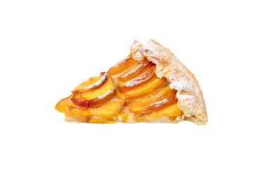 PNG, Piece of fruit galette, isolated on white background
