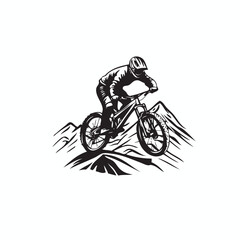 Naklejka premium mountain bike vector