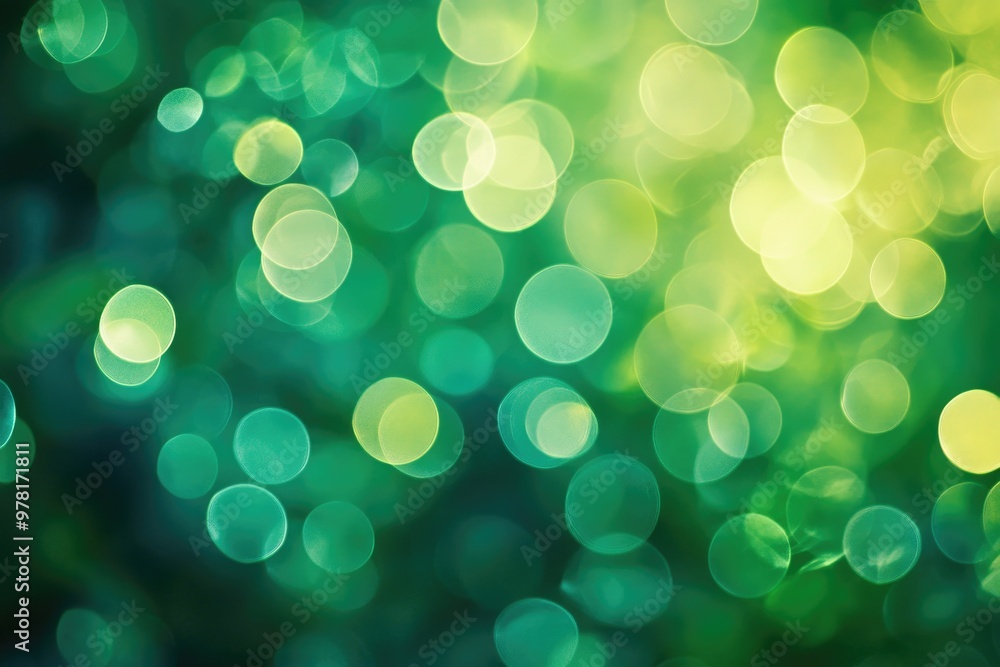 Poster abstract green background image featuring a beautiful bokeh gradient perfect for use as a backdrop o