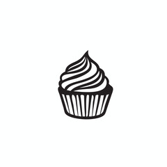 cup cakes vector, simple cup cakes vector logo