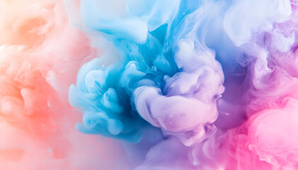 Obraz premium Abstract Art: A splash of bold and pastel colors in abstract forms, creating a visually dynamic and artistic aesthetic
