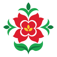 Floral pattern design in white background