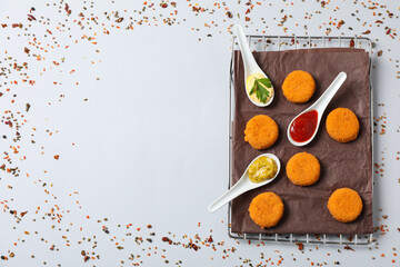 Fried mozzarella, tasty and delicious food, delicious fried food