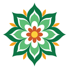 Floral pattern design in white background