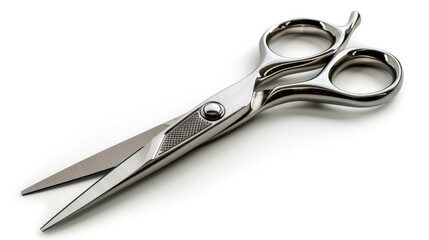 Obraz premium Close up of a pair of stainless steel scissors a versatile tool for precision cutting trimming and grooming in various professional and personal applications such as hairstyling manicure craft
