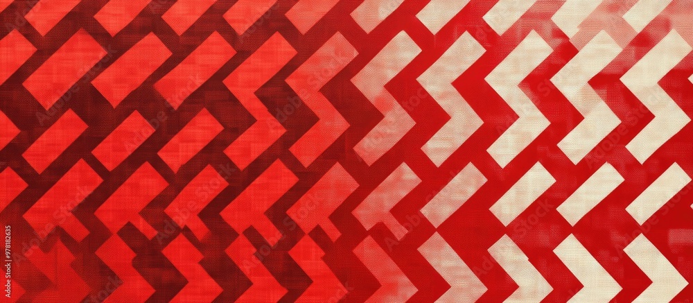 Poster abstract red houndstooth pattern background digital artwork