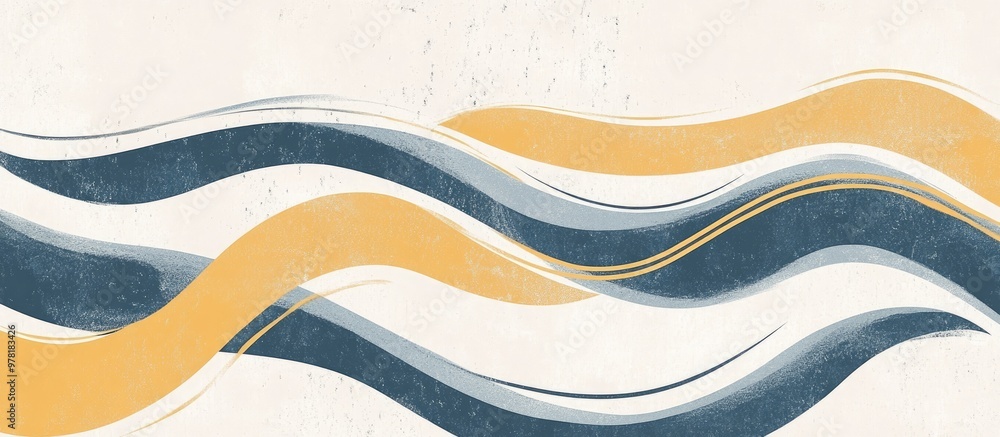 Poster blue saffron lines pattern on a soft textured background