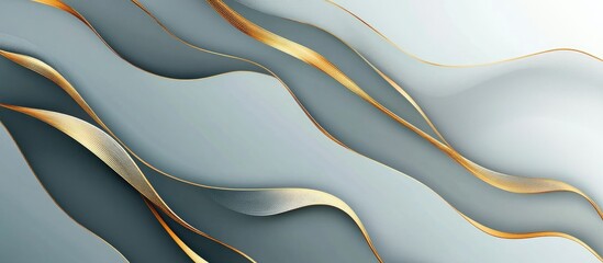 Obraz premium Abstract Gray And Gold Textured Background With Grid Design